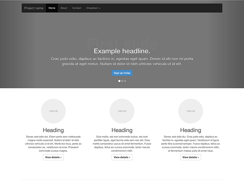 Шаблон Bootstrap Карусель