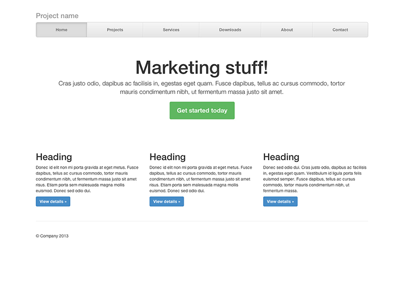 Выровненное меню Bootstrap