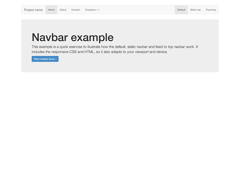 Меню навигации Bootstrap