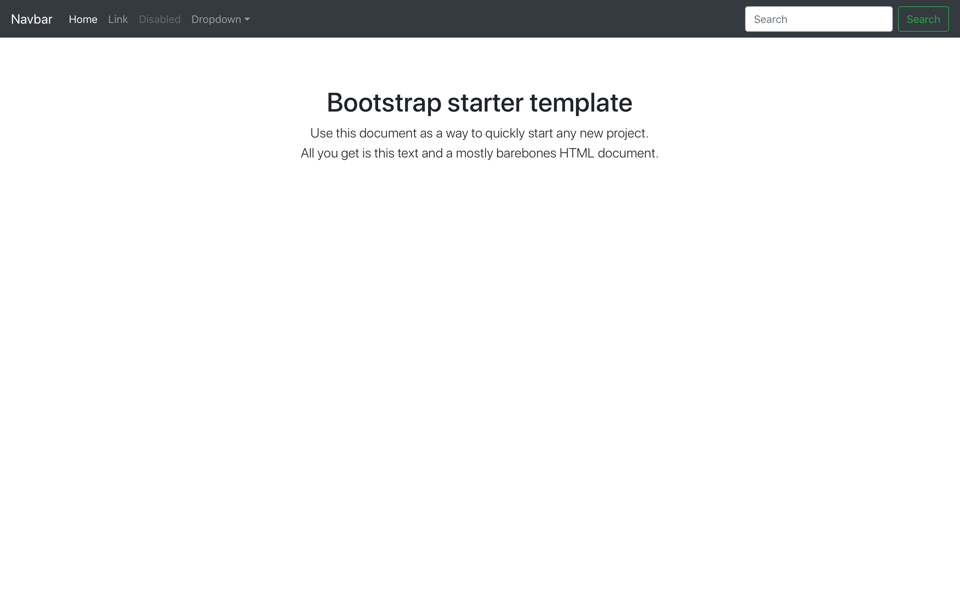 Базовый шаблон | Starter template screenshot